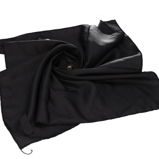 버튼 실크 스카프