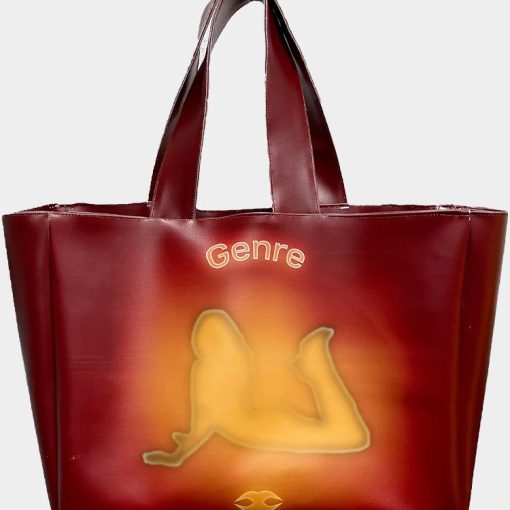 장르 포즈 인조 가죽 가방 버건디