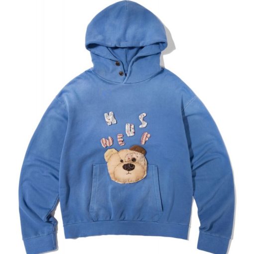 KUS 베어 패치워크 후디 [인디고 염색]